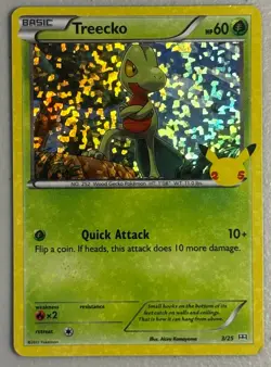 Treecko 003/025 Promo McDonald's 25th Anniversary Promos Pokemon Holo Near Mint - Image 1