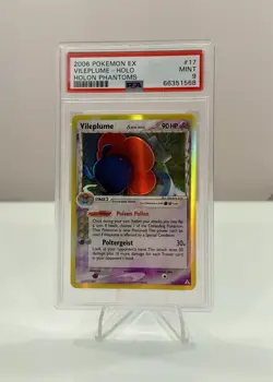 2006 POKEMON EX HOLON PHANTOMS #17 VILEPLUME-HOLO PSA 9 - Image 1