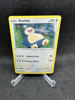 Snorlax Pokemon TCG Sword & Shield Black Star Promo SWSH032 SWIRL - Image 1