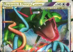 Damaged, English Pokemon Regular Rayquaza & Deoxys LEGEND (Top) - 89/90 - Rare H - Image 1