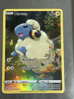 Pokemon TCG Mareep GG34/GG70 Crown Zenith Galarian Gallery Holo Rare NM - Image 1