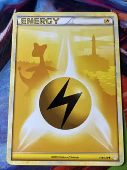 Pokemon Card Ampharos Lightning Energy 118/123 HGSS Near Mint - Image 1