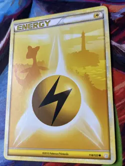 Pokemon Card Ampharos Lightning Energy 118/123 HGSS Near Mint - Image 3