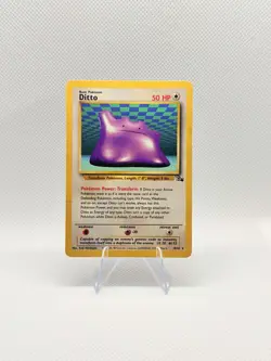 Pokemon TCG Ditto Card 18/62 Fossil Regular Non-Holo Rare, MP/LP Condition - Image 1