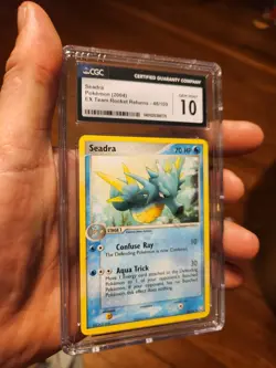 (POP 8) CGC 10 GEM MINT Seadra 48/109 EX Team Rocket Returns 2004 Pokemon Card - Image 1