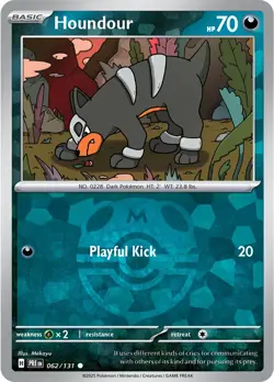 Houndour 062/131 [Master Ball] Reverse - Prismatic Evolutions Pokemon - Image 1