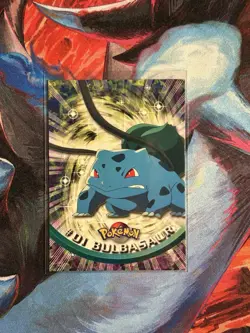 Topps Pokemon Bulbasaur #01 E1/12 1999 The First Movie Black Logo - Image 1