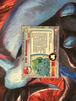 Topps Pokemon Bulbasaur #01 E1/12 1999 The First Movie Black Logo - Image 2