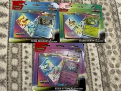 3 Pokemon TCG SV8.5 Prismatic Evolutions Tech Sticker Collection Blister Sealed - Image 1