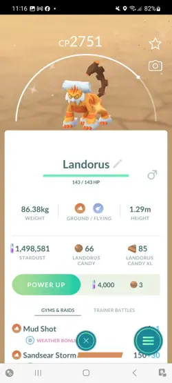 Pokemon Go Shiny Legendary Landorus - Image 1