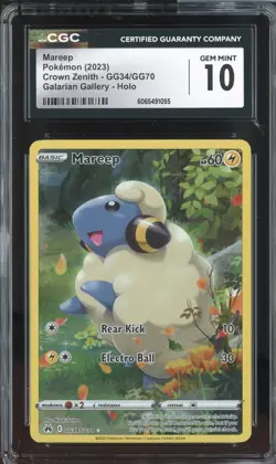 MAREEP CROWN ZENITH GG34/GG70 POKEMON GALARIAN GALLERY HOLO CGC 10 GEM MINT - Image 1