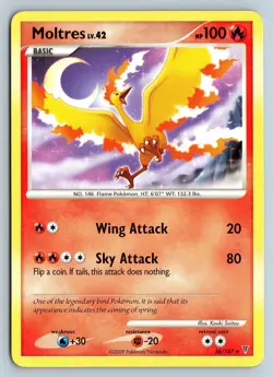 MOLTRES 36/147 RARE SUPREME VICTORS POKEMON LP - Image 1