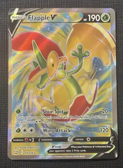 Pokemon Flapple V Full Art 143/163 Ultra Rare Battle Styles NM - Image 1
