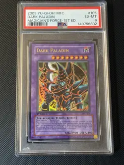Yu-Gi-Oh Dark Paladin 1st Edition MFC-105 PSA 6 Holo Lightly Played - Image 1
