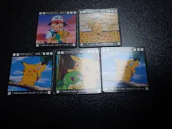 Pokemon Bros GB Pocket Mini Card x5 Pikachu Ash etc #5888 EX/VG - Image 3