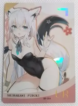 Shirakami Fubuki UR UR-004 Goddess of Power Goddess Story Anime Collectible Card - Image 1