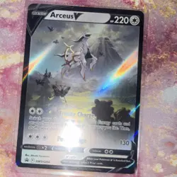 Pokemon Arceus v TCG SWSH204 Sword & Shield Promo Full Art Holo Card - Image 1