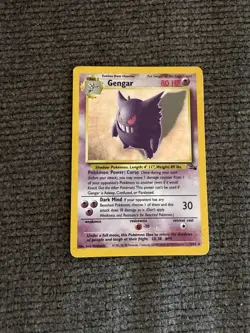 Vintage Pokemon Gengar Fossil Holo Rare 5/62 WOTC 1999 TCG Card English - Image 1