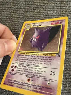 Vintage Pokemon Gengar Fossil Holo Rare 5/62 WOTC 1999 TCG Card English - Image 3