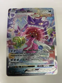 Pokemon 2021 Gengar VMAX 271/264 Alt Art Fusion Strike DIY/gift card - Image 1