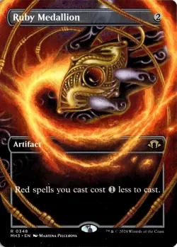 Ruby Medallion (Borderless) 348 Magic: The Gathering Modern Horizons 3 Rare NM - Image 1
