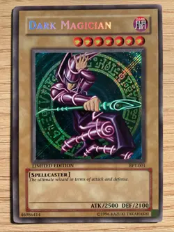 Yugioh - Dark Magician BPT-001 Secret Rare (2002 Collectors Tin) VLP - Image 1
