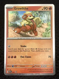 Growlithe SVP 024 Pokemon Card Promo Cosmos Holo With HD (mew Tail) Swirl 🍥 NM - Image 2