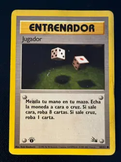 Jugador 60/62 Pokemon Fossil 1st Edition Spanish Gambler - Image 1