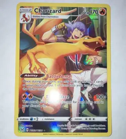 Pokemon Charizard Ultra Rare Full Art TG03/TG30 Lost Origin Holo - Image 1
