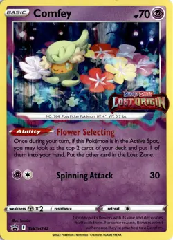 Comfey - SWSH242 - Pokemon Sword & Shield Promo PreRelease Holo Rare NM - Image 1