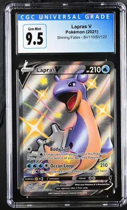 2021 Pokemon Shining Fates Shiny Vault Holo SV110/SV122 Lapras V CGC 9.5 - Image 1