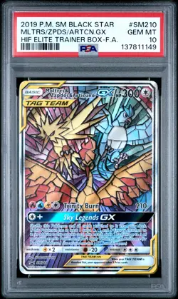 2019 POKEMON SM BLACK STAR PROMO #SM210 MLTRS/ZPDS/ARTCN.GX PSA GEM MT 10 - Image 1