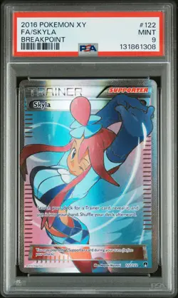 2016 POKEMON XY BREAKPOINT #122 FA/SKYLA PSA MINT 9 - Image 1