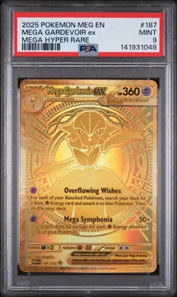 2025 POKEMON MEG EN-MEGA EVOLUTION #187 MEGA GARDEVOIR ex PSA MINT 9 - Image 1