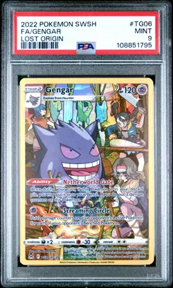 2022 POKEMON SWORD & SHIELD LOST ORIGIN #TG06 FA/GENGAR PSA MINT 9 - Image 1