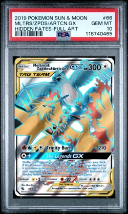2019 POKEMON SUN & MOON HIDDEN FATES #66 MLTRS/ZPDS/ARTCN.GX PSA GEM MT 10 - Image 1