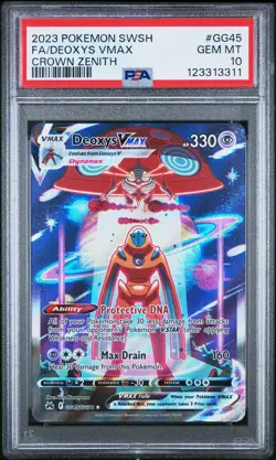 2023 POKEMON SWORD AND SHIELD CROWN ZENITH #GG45 FA/DEOXYS VMAX PSA GEM MT 10 #1 - Image 1