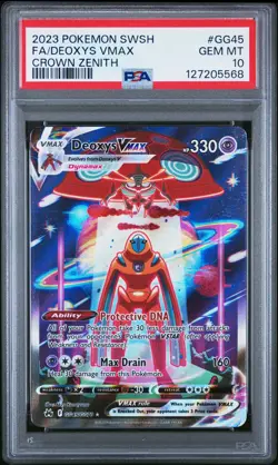 2023 POKEMON SWORD AND SHIELD CROWN ZENITH #GG45 FA/DEOXYS VMAX PSA GEM MT 10 #2 - Image 1