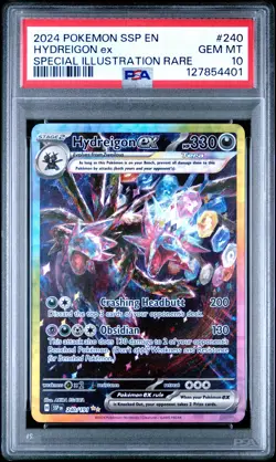 2024 POKEMON SSP EN-SURGING SPARKS #240 HYDREIGON ex PSA GEM MT 10 - Image 1