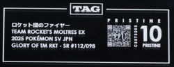 2025 Pokemon Glory Of Team Rocket Japanese Team Rocket's Moltres TAG 10 Pristine - Image 3
