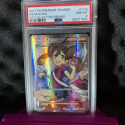 2017 POKEMON PREMIUM TRAINER XY COLLECTION PROMO #111A FULL ART/SHAUNA PSA 8 - Image 1