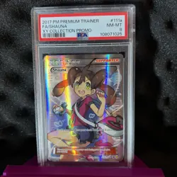2017 POKEMON PREMIUM TRAINER XY COLLECTION PROMO #111A FULL ART/SHAUNA PSA 8 - Image 2