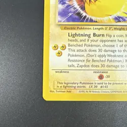 Pokemon TCG Zapdos Wizards of the Coast WotC Promo Holo 23/53 70 HP 2000 - Image 5