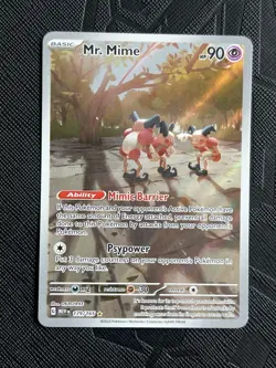 Pokemon TCG Mr. Mime 179/165 SV: 151 Illustration Rare (English) - NM - Image 3