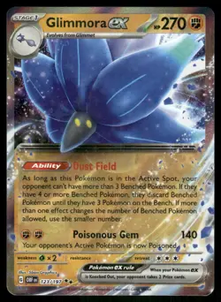 Pokemon TCG Glimmora ex - 123/197 Obsidian Flames Holo Double Rare NM/M - Image 1