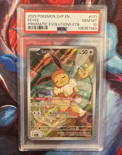 PSA 10 Pokemon TCG Eevee Prismatic Evolutions ETB Black Star Promo SVP 173 SV - Image 3