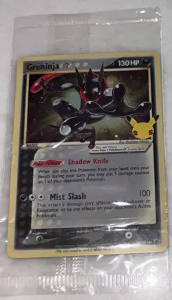 Pokemon Greninja Gold Star SWSH144 Black Star Promo Sealed Celebrations 2021 - Image 2