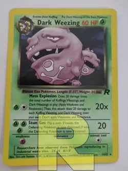 Dark Weezing ® Rocket 14/82 ® Rara Holo Foil ® Pokemon ® Inglese ® Good - Image 1