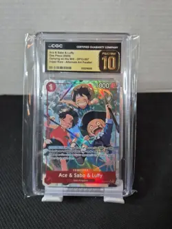 One Piece Carrying His Will Ace Sabo Luffy SR Alt Art CGC Pristine 10 #OP13-007 - Image 1