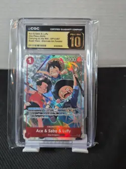 One Piece Carrying His Will Ace Sabo Luffy SR Alt Art CGC Pristine 10 #OP13-007 - Image 2